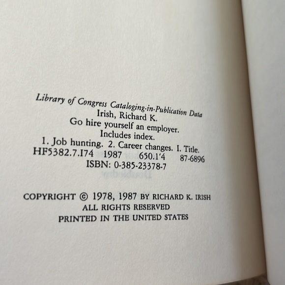 Go Hire Yourself an Employer paperback book
by Richard K. Irish - Picture 6 of 15